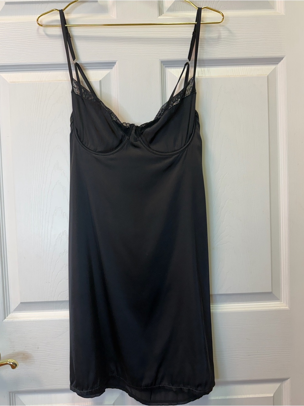 Kat the Label Black Lace-Trim Slip Dress - Women Intimates & Sleepwear